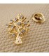 Gold tree fashion earrings