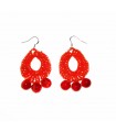 Orange crochet earrings