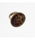 Tiger button wood ring