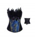 Peacock feathers embellished Corset