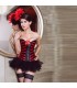 Corset rayures rouges