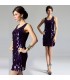 Purple special sequin dress