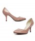 Classic mid heel nude color shoes