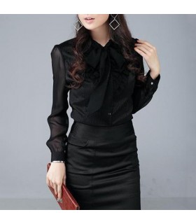 Elegante schwarze Bluse