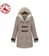 Elegant hooded wool coat