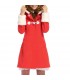 Coral hooded worsted coat