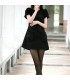 Black fur dress