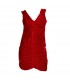 Sexy robe de velours rouge violacé