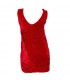 Sexy robe de velours rouge violacé