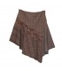 Elegant ruffled brocade skirt