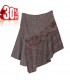Elegant ruffled brocade skirt