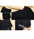 Schwarz Reißverschluss Kleid