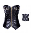 Sexy black zippers corset
