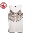 Feather print top