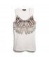 Feather print top