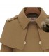 Cappotto crema di moda militar