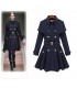 Manteau bleu militar de mode