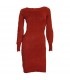 Fashion gorgeous modern stlye brick color dress