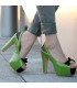 Chaussures à talons hauts vert peep toe