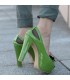 Grüne Peep Toe Schuhe