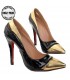 Gold und schwarzer eleganter trendige Schuhe