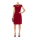 Red chiffon pleated dress