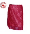 Pink lace pencil skirt