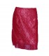 Pink lace pencil skirt