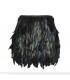 Black natural feathers mini skirt