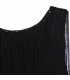 Black tassels embellished dress