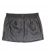 Black leather type mini skirt