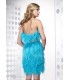 Sexy short luxury feather dress