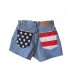 Jeans corto bandiera americana