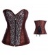 Brown brocade corset