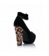 Sandales à talon chunky impression léopard