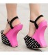 Sexy pink fashion platform sandals