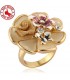 Elegant chic flower gold ring