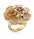 Elegant chic flower gold ring