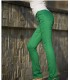Verde pantaloni gamba sottile
