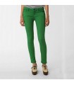 Green slim leg pants