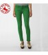 Verde pantaloni gamba sottile
