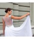 Leeren Sie zurück A-Linie sexy Hochzeitskleid