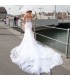 Transparentes Spitzen Meerjungfrauen Hochzeitskleid