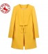 Yellow fashion women coat