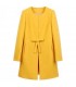 Yellow fashion women coat