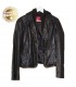 Real leather italian design black jacket