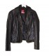 Real leather italian design black jacket