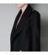 Elegant style double breasted black coat