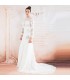 French lace long sleeves sexy wedding dress