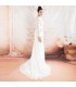 Französisch Spitze lange Ärmel sexy Hochzeitskleid